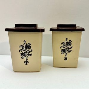 Vintage MCM Retro Square Salt and Pepper Shaker Pair